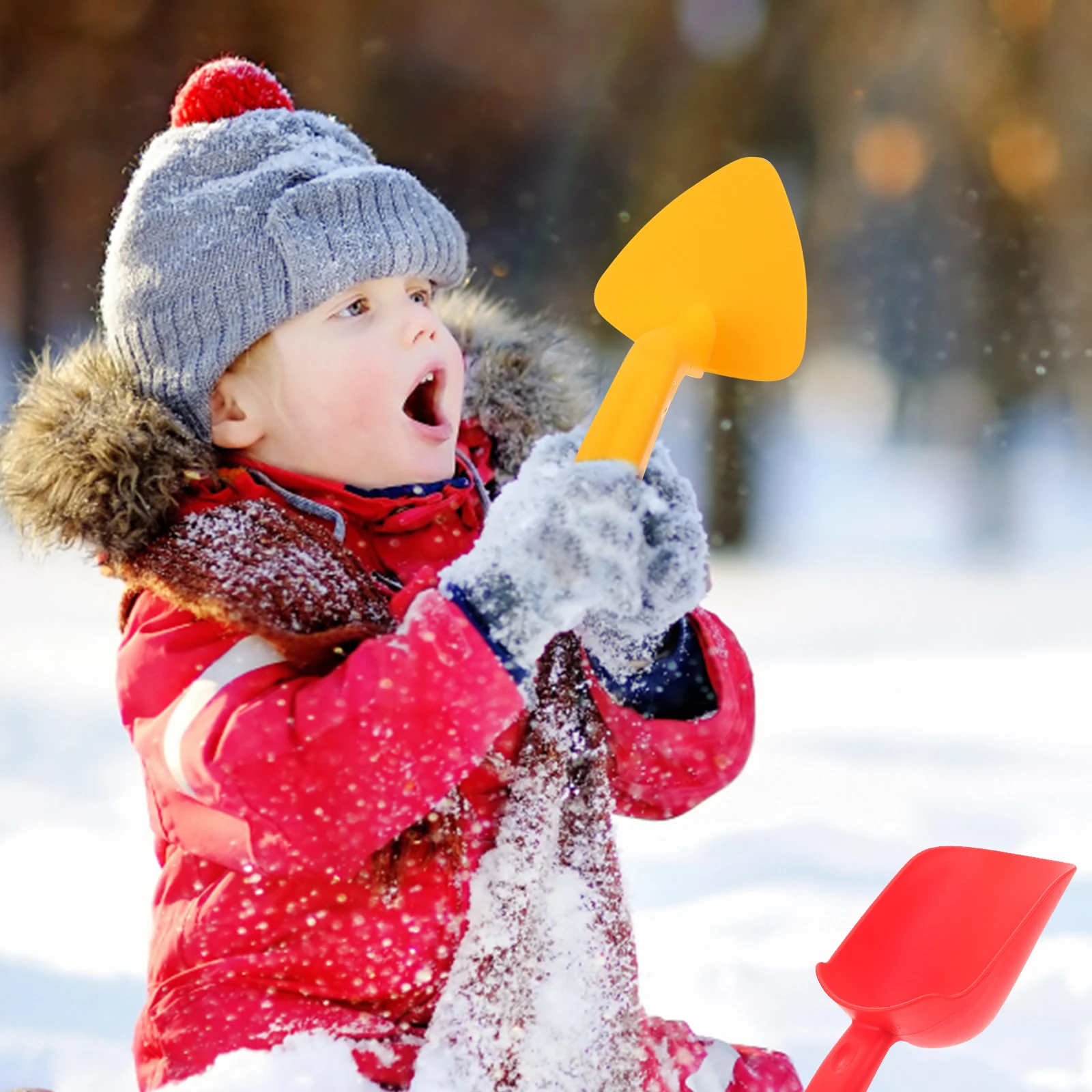 

1 set Snow Play Tool Shovel Children's Outdoor Toy Brick Maker Creative Fun Parent-Child Activity Beach Park for Kids