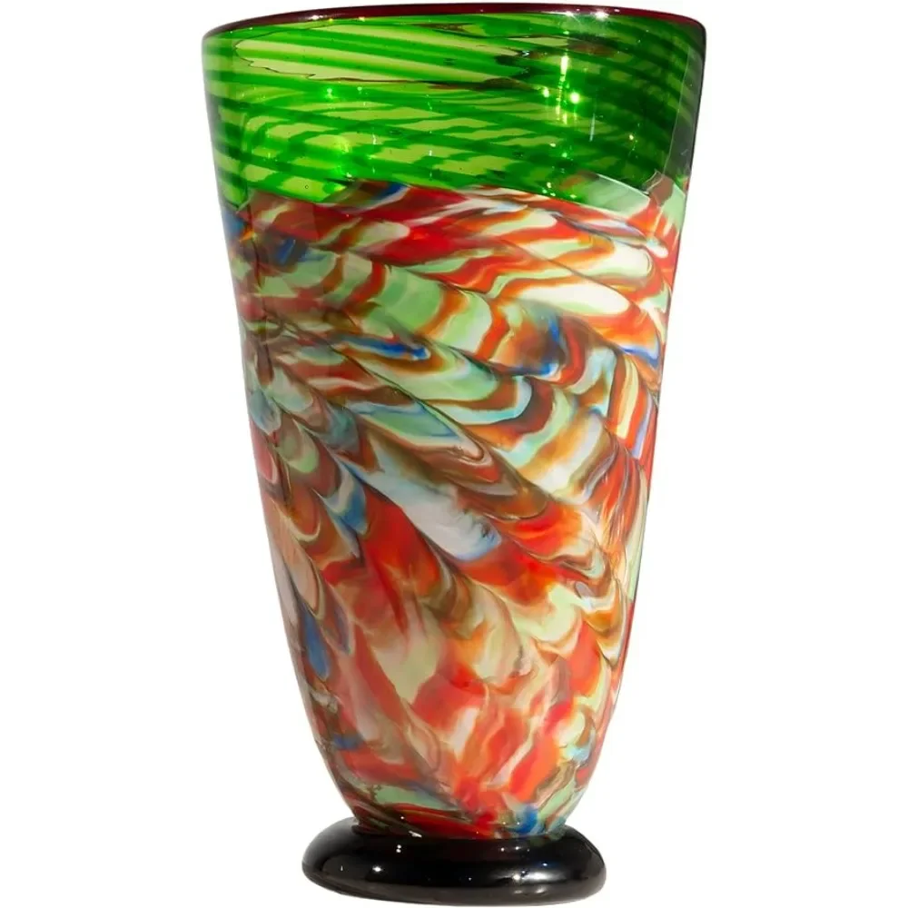 

AV19268 Glasier Hand Blown Art Glass Vase Decoration Home Decorations Multicolor Freight Free Decor Garden