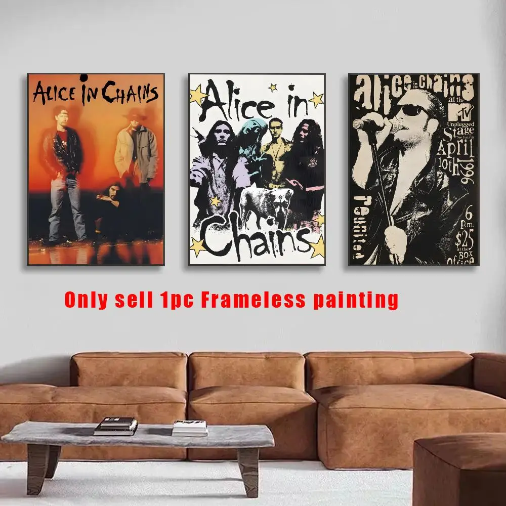 Alice In Chains Poster HD Self-Adhesive Wall Decals For Living Room & Bedroom Home Decor Gift