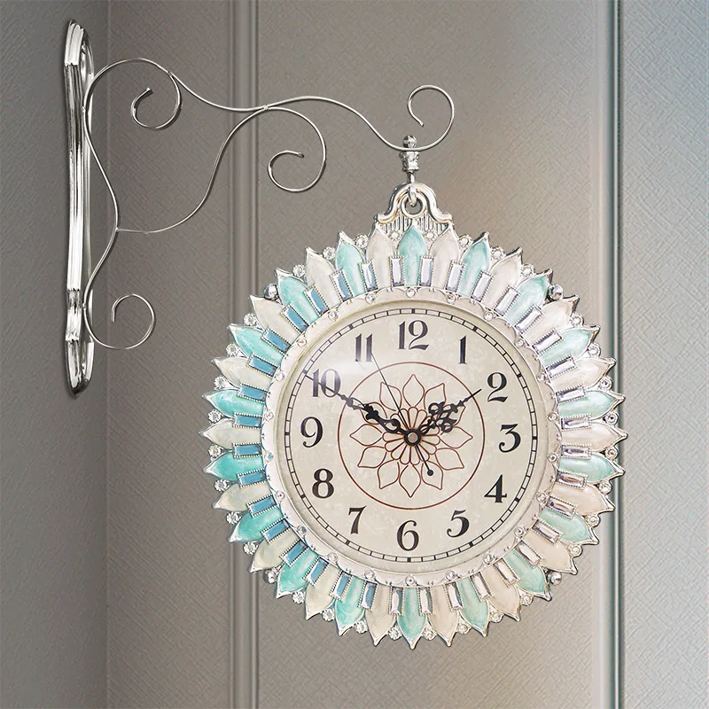 Zml living room double-sided clock - unique creative two-sided wall clock