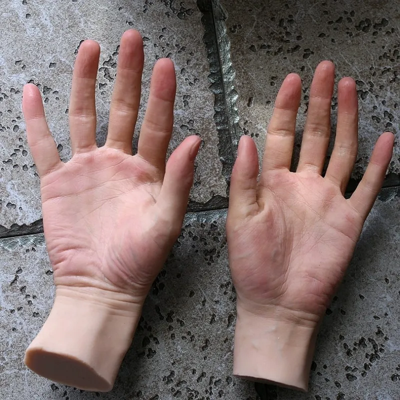 All Platinum Silicone Simulation Male Hand Model Shipped in 30 Days Real Life Mold Props Jewelry Fetish Basketball Hand