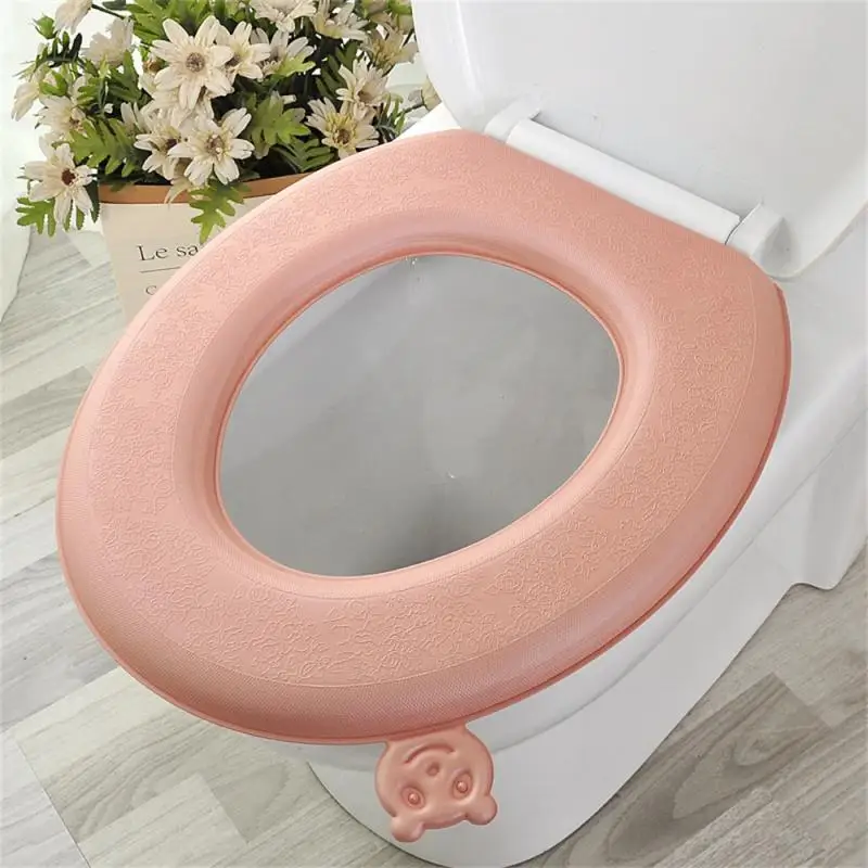 EVA Waterproof Toilet Seat Cover Thickened Four Seasons Universal Toilet Seat Cushion Paste Type Household Toilet Accessories