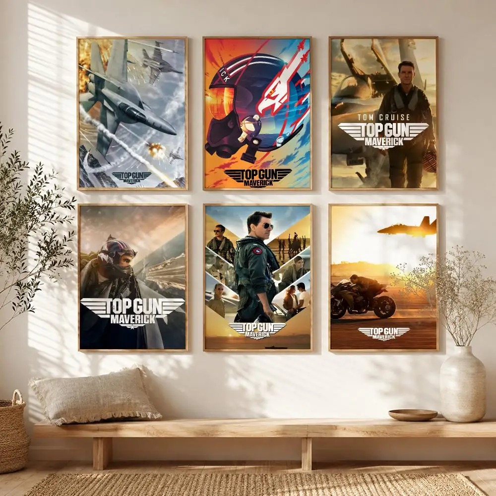 Classic Movie T-Top Gun Maverick Poster Modern Canvas Wall Art High-Quality Print Poster For Hallway Living Room Home Decor