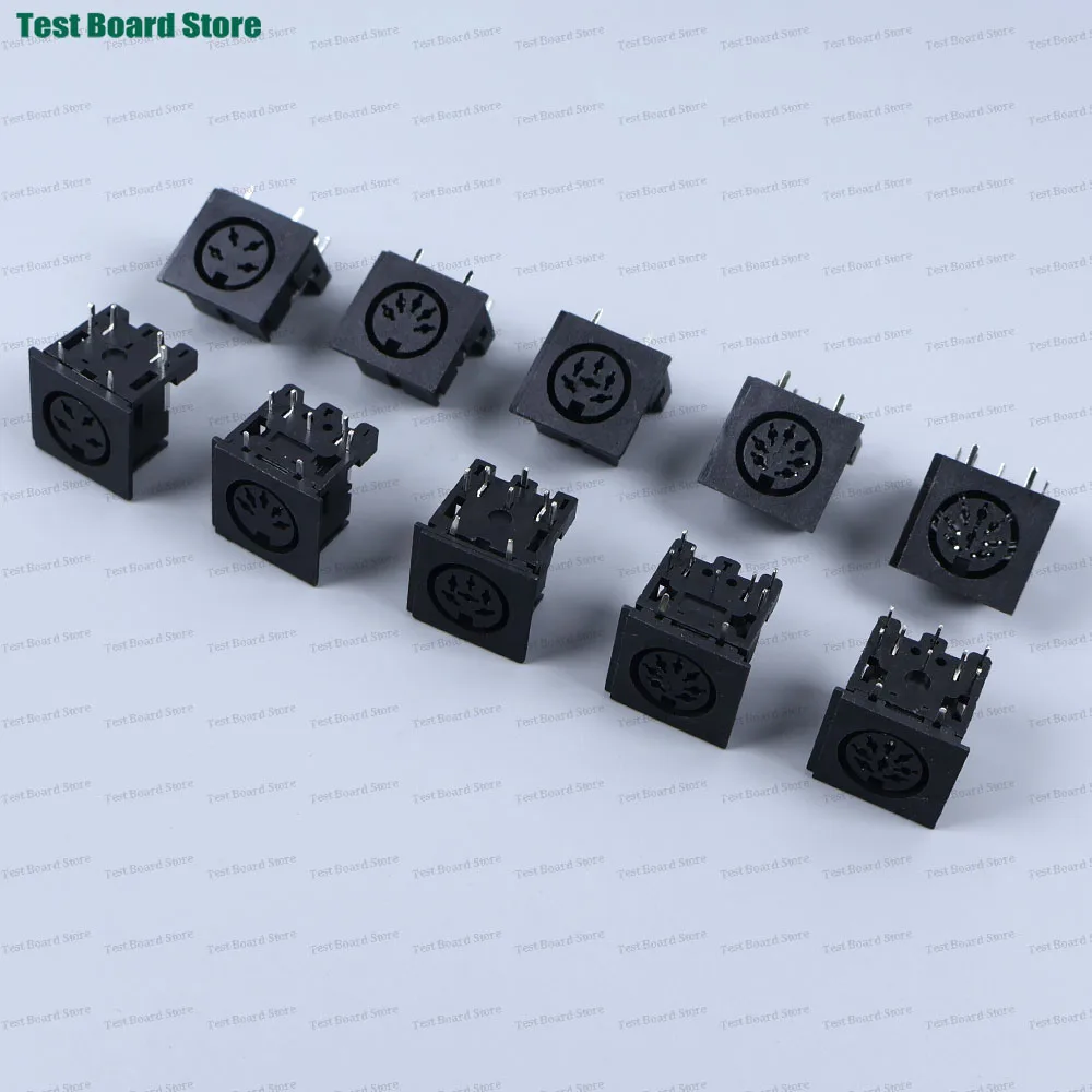 5/10/20 Stück Große S-Terminal DIN4 DIN5 DIN6 DIN7 DIN8 Buchsensteckverbinder 4P/5P/6P/7P/8P PCB Panelmontage – Detail 5