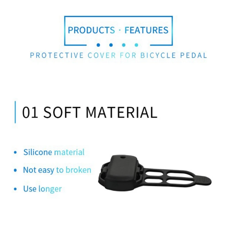 Funda protectora de Gel para bicicleta, cubierta negra para Sensor de cadencia Garmin, Bryton, Magene, 3 unidades