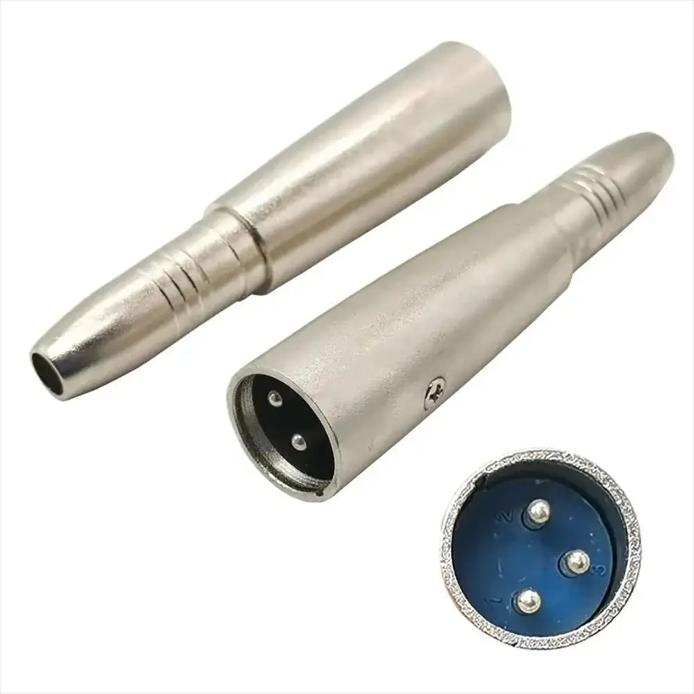 1Pcs AUX Jack Mic Speaker Converter Mono Female 6.35/6.5mm Microphone Audio Stereo Adapter 3Pin XLR Male to 1/4