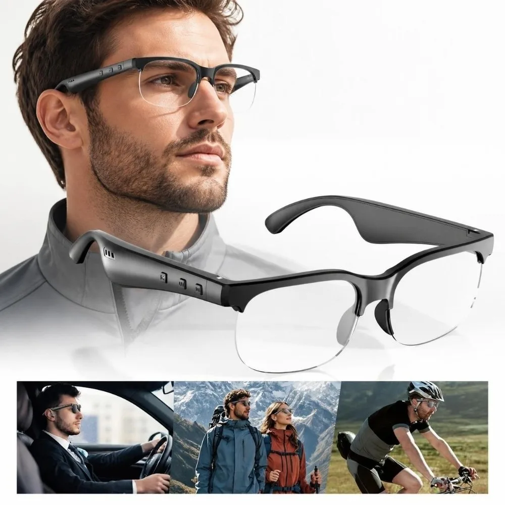 Wireless Earbuds Smart Glasses Anti-touch Technology Portable Smart Audio Glasses Rechargeable Open Ear Design