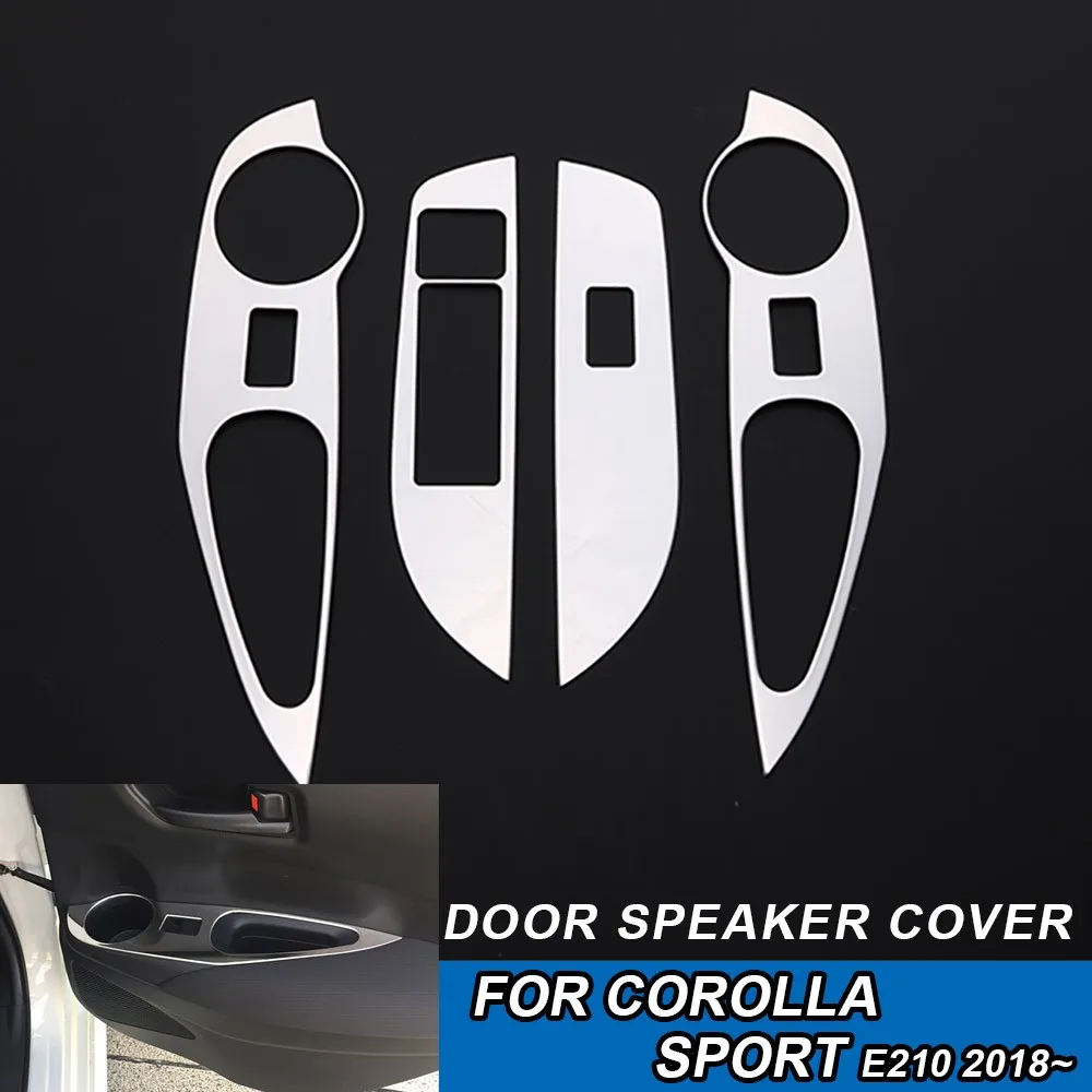 4pcs P/W Panel Cover for Toyota Corolla Sport E210 2018 Chrome Stainless Steel Car Styling Window Lift Button Trim Accessories