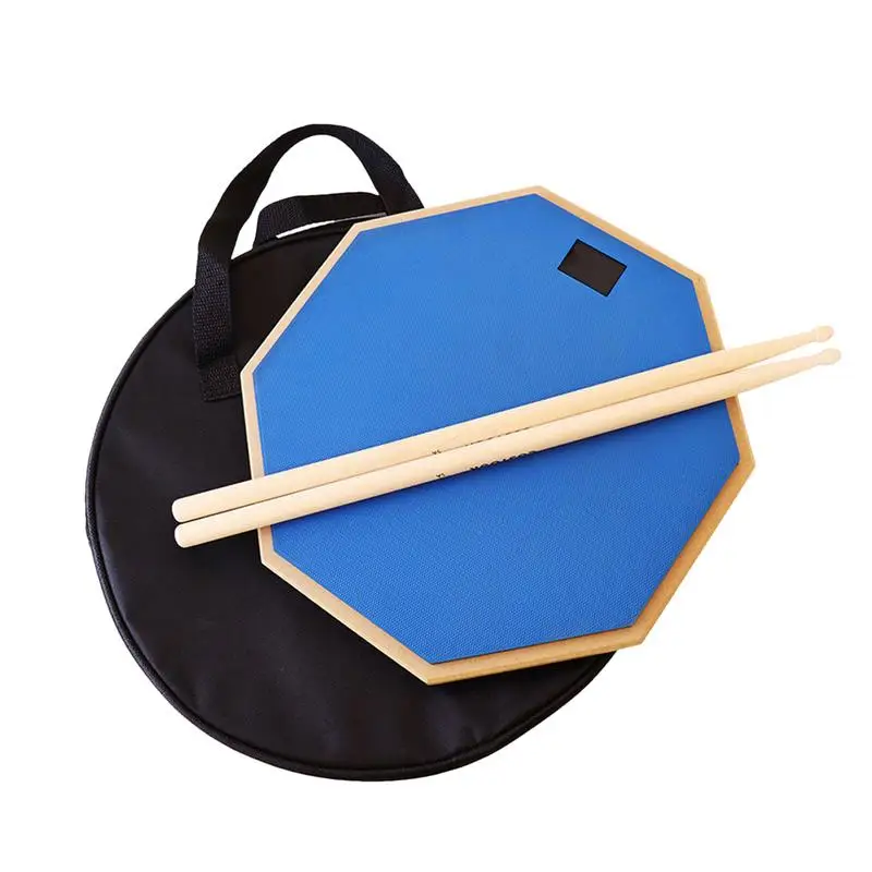 

Drum Pad And Sticks Portable Drum Bag Set Silent 12 Inches Drumming Pad With Drum Sticks Lightweight Nonslip Shock-Absorbing