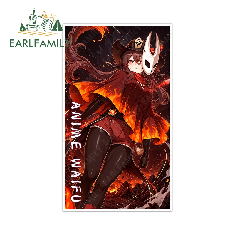 

Наклейки для автомобиля EARLFAMILY Genshin Impact Hutao, креативные аниме-наклейки, водонепроницаемые декоративные наклейки, аксессуары для гонок, наклейки для мотоциклов