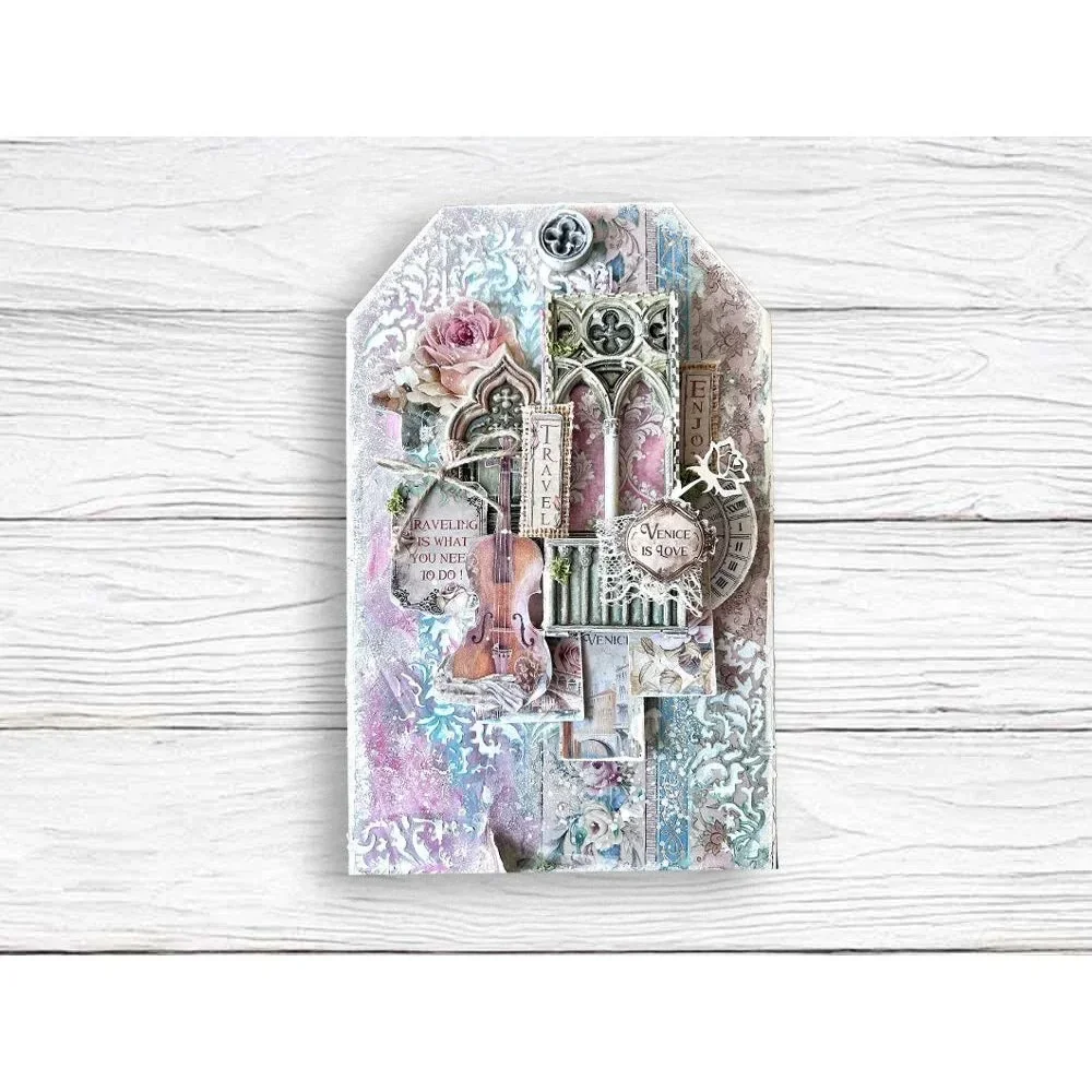 Cards Tapestry Borders Gears Pattern Cutting Stencil Scrapbook Diary Decoration Stencil Embossing Template DIY Greeting Card