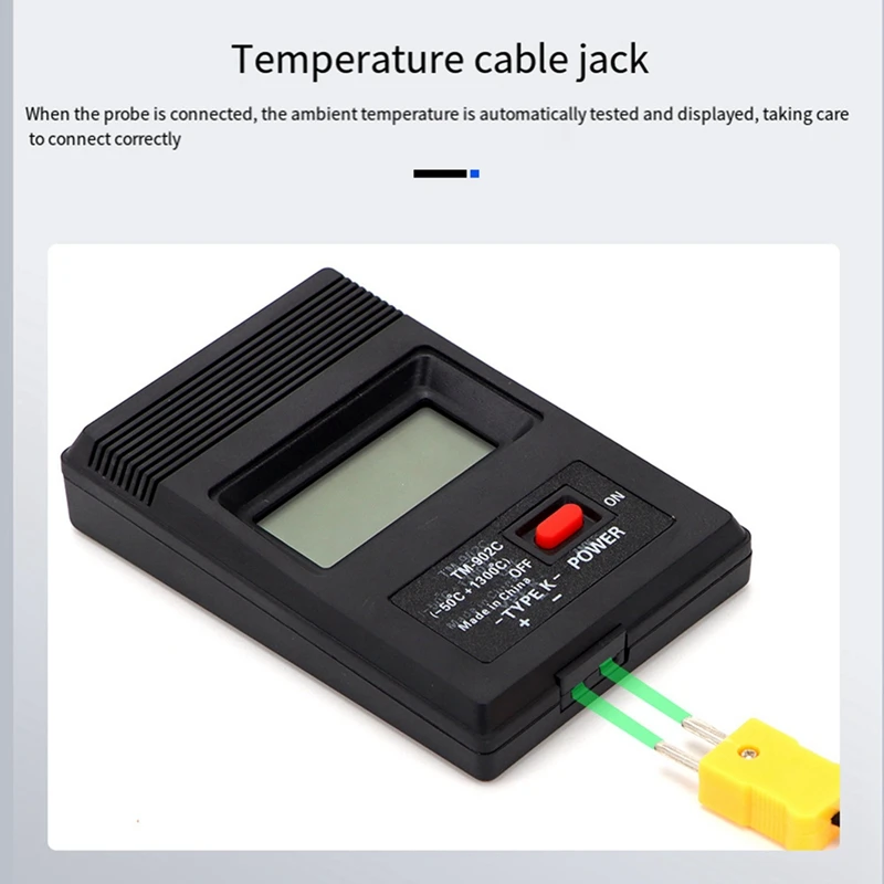 Temperature Detector Thermometer Industrial TM-902C K Type Digital LCD  -50℃ To 1300℃