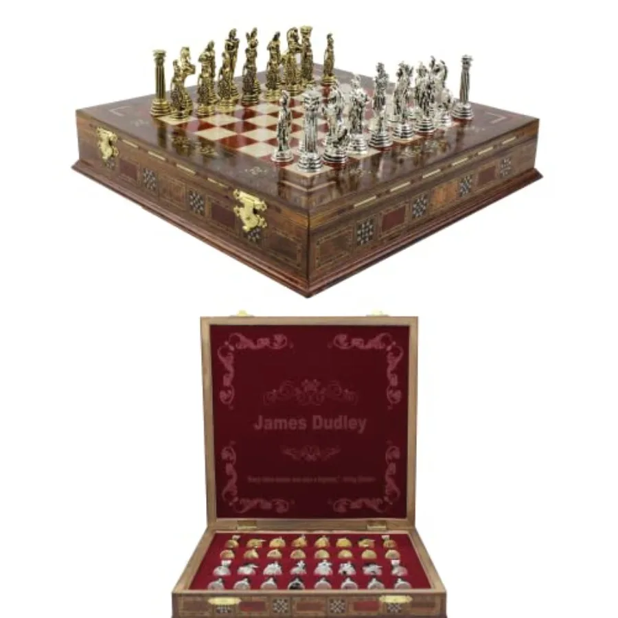 

11 Inches Custom Chess Set for Personalized Gift Idea for Son Husband Father and Anyone on Birthday Anniversary or Any Special