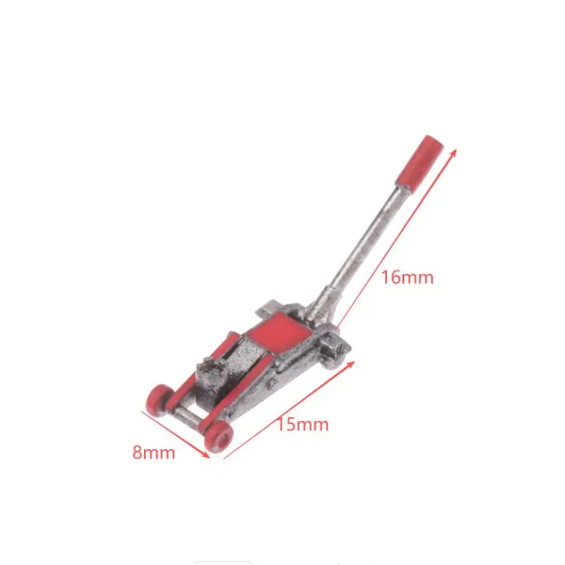 1/64 Schaal Auto Lifting Jack Model Modificatie Garage Reparatie Accessoires Scène Collocatie Miniatuur Sculptuur Display