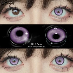 UYAAI 1 Pair Anime Colored Lenses for Eyes Cosplay Purple Lenses Colorful Pupils 2yk Korean Style Eye Lenses Blue Eye Colorcon