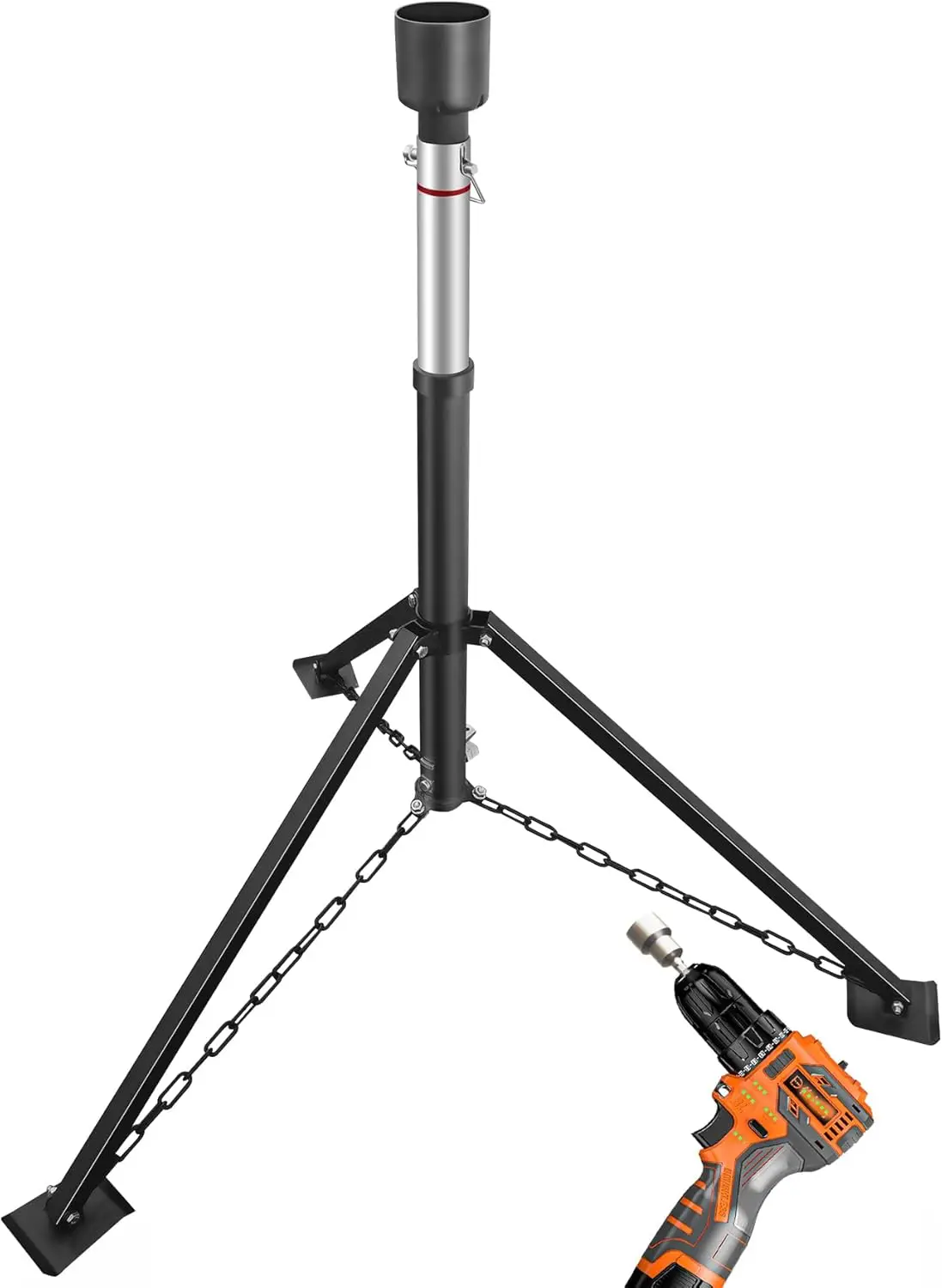 

Усиленный опорный стойка-стабилизатор для автодома, грузоподъемность 5000 фунтов, регулируемая высота 35-56 дюймов, совместимость с дрелью