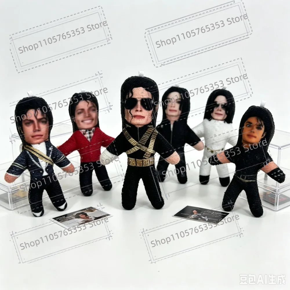 New 6 Style 10cm Michael Jackson Cosplay Prop Doll Plush Stuffed Figure Dolls Room Decoration Abstract Joint Mobility Props Gift - view 3