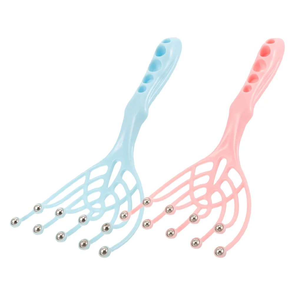 2 Pcs Nine Claw Massager Shoulder Head Scratcher Tools Accupuncture Massaging Pen Hair