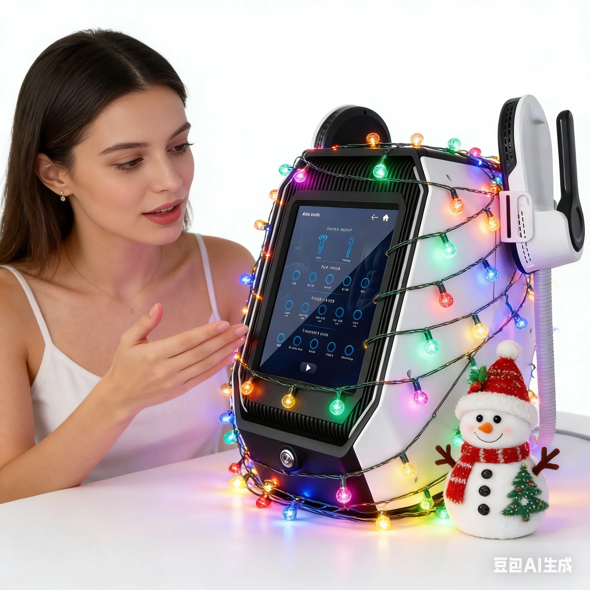 Portable RF Physiotherapy Body Ems Machine Standing Type for Home Use Features for Muscle Increase Cellulite Removal Weight Loss