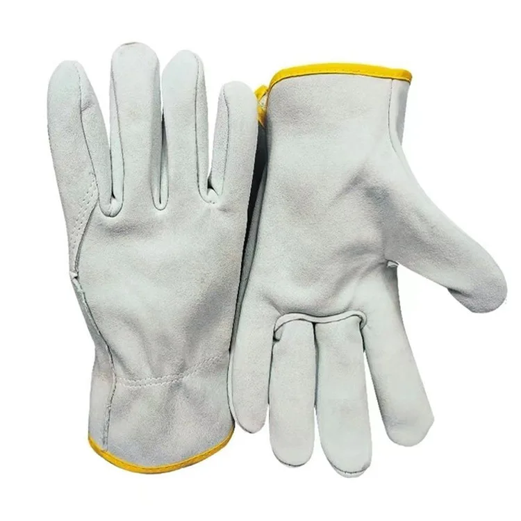 Short Soft Leather Welding Gloves Durable Heat Resistant And Anti-Scalding for  Welding And Welding Protection