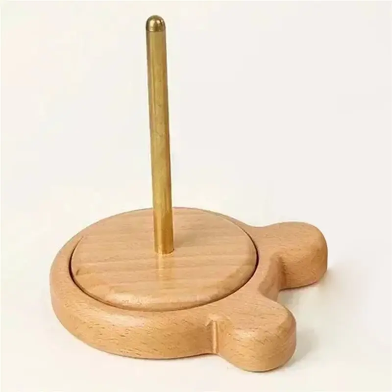 2025 Trend Knitting Tools Wooden Yarn Holder Beginner Crochet Accessories Stand Sewing Thread Spool Wool Ball Winder Stand Tool