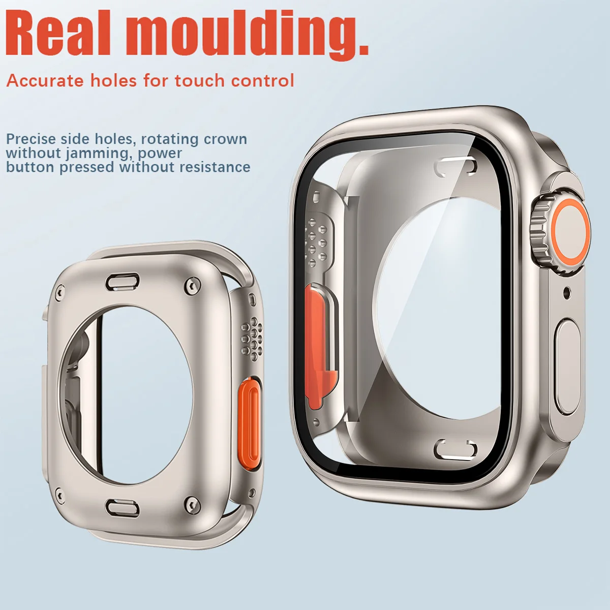 Change To Ultra Case for Apple Watch Series 10 42MM 46MM Screen Protector PC Cover for Iwatch S10 Tempered Glass Bumper New image 5