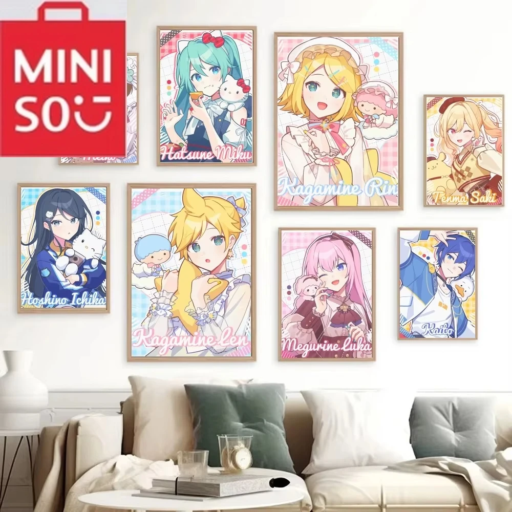 

MINISO Sanrioos & Project Sekai красочная сцена DIY комплект алмазной живописи вышивка крестиком домашний декор художественная живопись безрамная