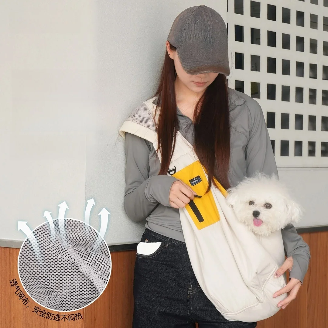 

Qipai Pet Dog Bapa Portable Crossbody Bag for Outdoor Use Suitable for Bichon Schnauzer Kittens General Dog Breeds