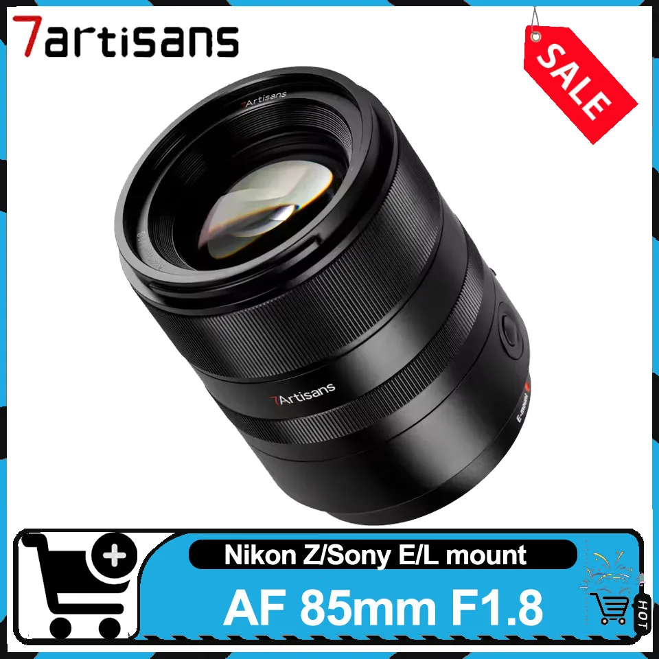 7artisans AF 85mm F1.8 Best Focal Length Portrait Lens Full Frame Large Aperture Lens for Sony A7III Nikon Z50 L mount