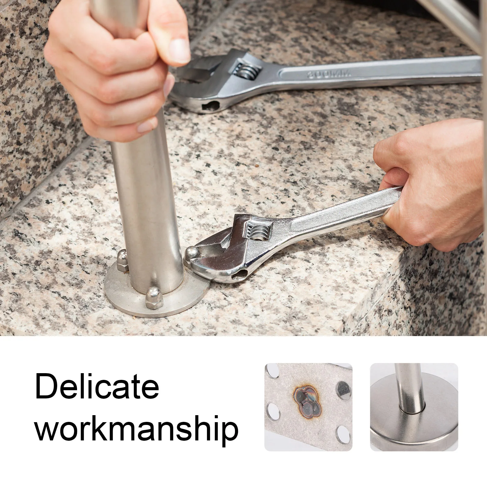 Soporte de pasamanos de acero inoxidable, resistente a la corrosión, duradero, fácil de instalar, baño, pasillo, Hotel, gimnasio, oficina, Villa, 3 uds.