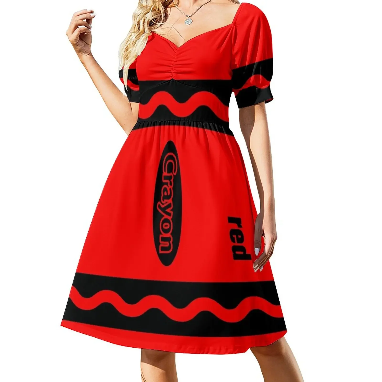 

Red Crayon Box Halloween Party Group Costume Short-Sleeved Dress summer woman dress 2025 women's dresses luxury cocktail dresses