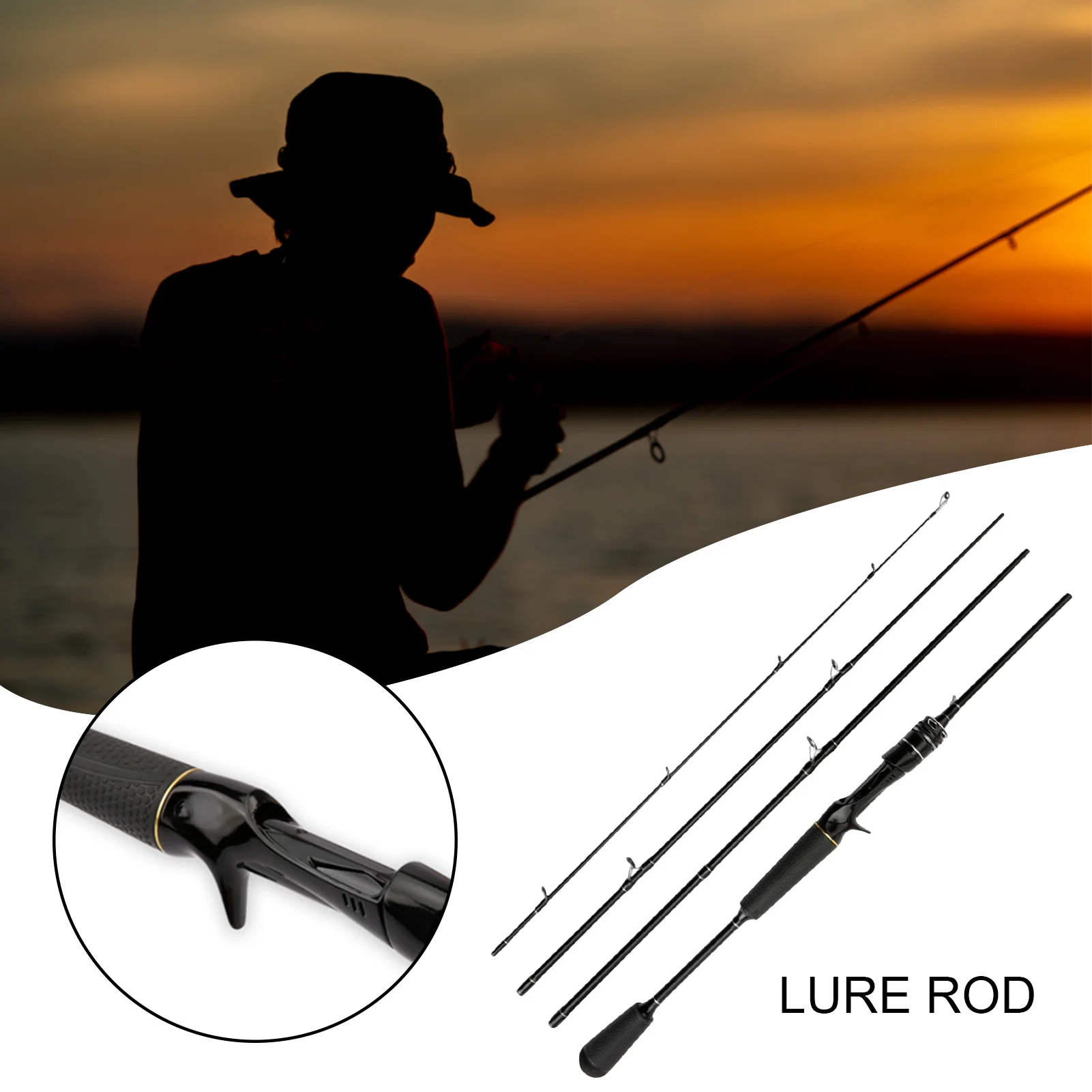 

Portable Telescopic Fishing Rod Multi Section Adjustable Hard Fishing Rod Practical 2.1m Ultra Short Articulated Lure Fish Poles