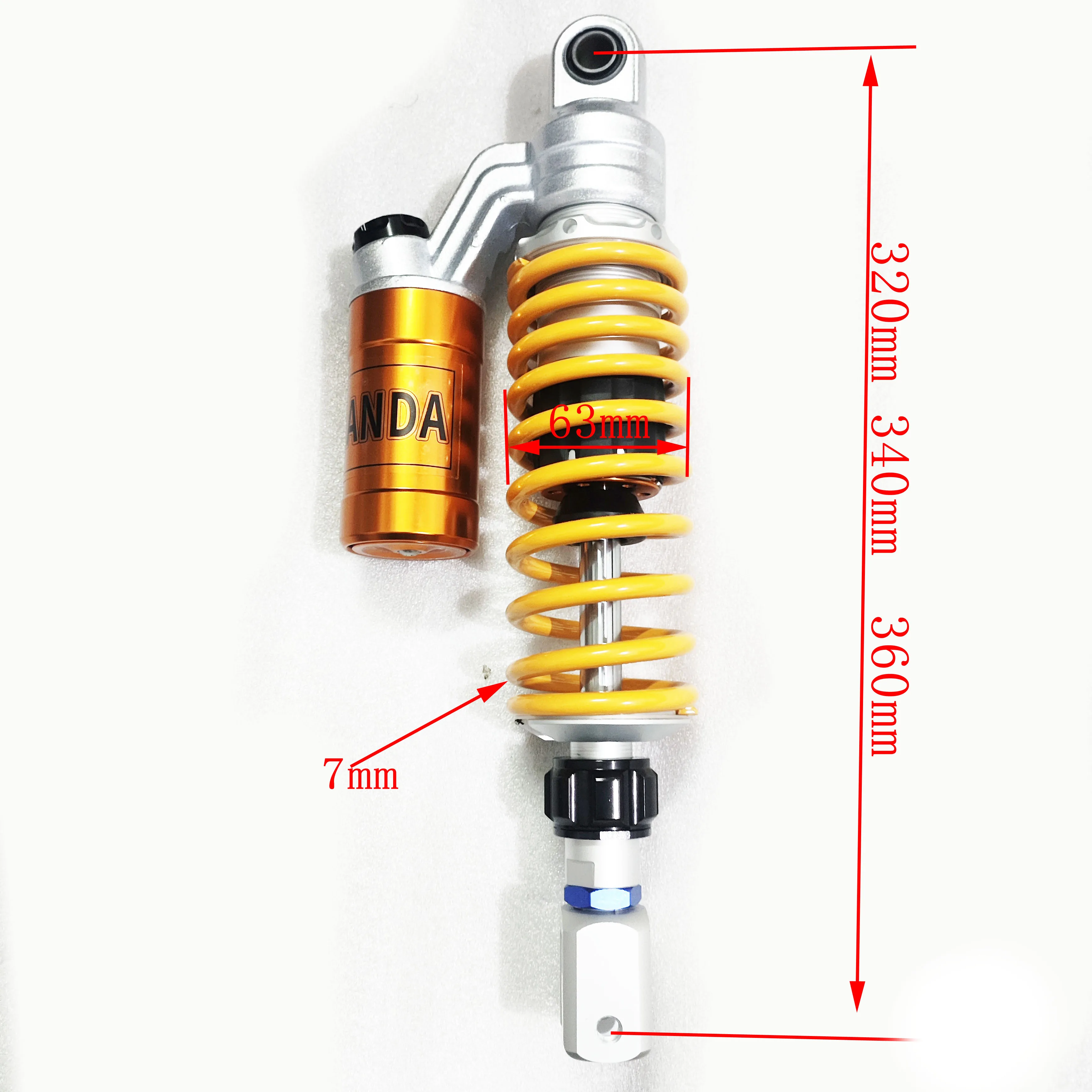 20mm fork  Shock Absorbers Suspension Adjust 1pcs 320mm 340mm 360mm for Hon da Yam aha Suz uki Kaw asaki Benelli Du cati