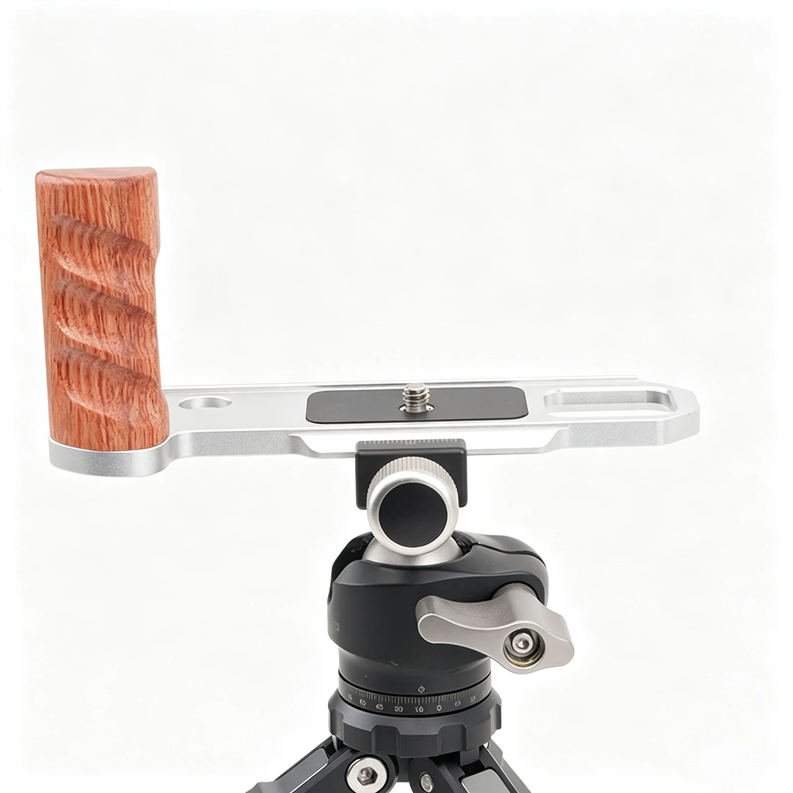 For Nikon F2 Wooden Handgrip L-Shape Grip, Quick Release Plate for Arca, Handle Grip L Bracket 1/4