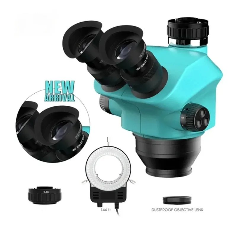 RF4 Stereo Trinocular Microscope 360 ° Rotation Articulating Arm Stands Large-field 4K Camera Phone Soldering PCB Repair