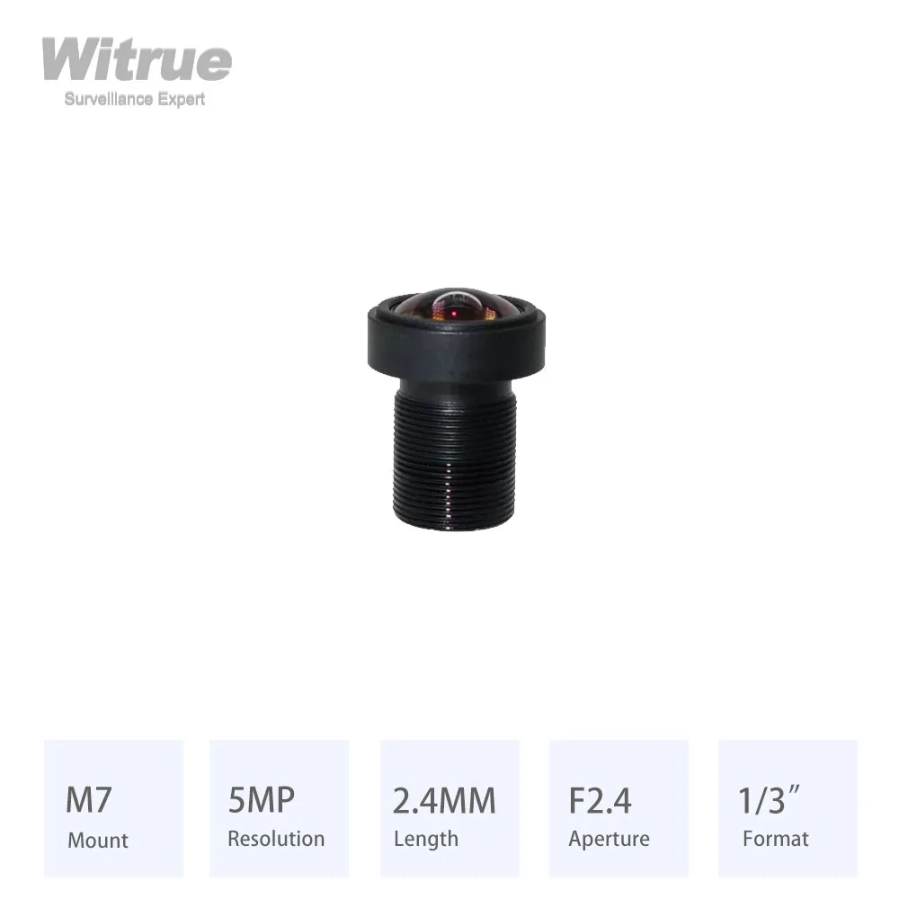 

HD 5MP CCTV Lens M7 X 0.35 Mount No Distortion with 650nm IR Filter F2.4 1/3" for Surveillance Security Cameras