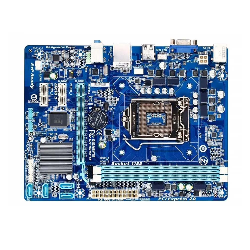 

H61M-S1 Original Motherboard Socket LGA 1155 I3 I5 I7 DDR3 16GB Dual Channel Memory VGA Interface Desktop Mainboard Dropshipping