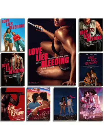 Minimalism Modern Fashion Stimulating Movie Love Lies Bleeding Poster Canvas Printing Home Movie Enthusiasts Room Wall Decor