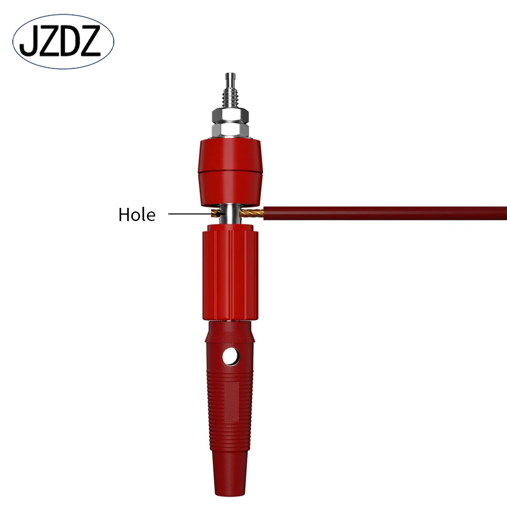 JZDZ 10PCS 4MM Banana Socket Binding Post Nut Banana Plug Jack Electrical Connector Terminal DIY Parts J.50008