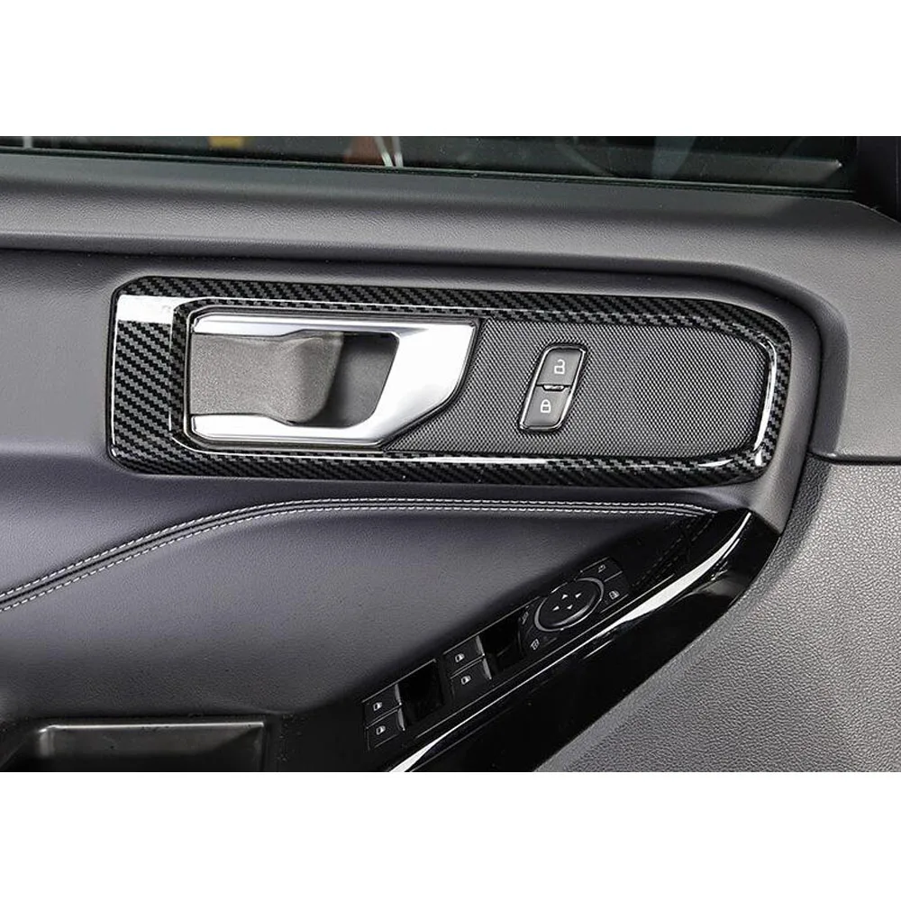 Car Body Styling Cover Handrail Stick Trim Door Inner Handle Bowl Armrest Parts For Ford Explorer U625 2019 2020 2021 2022 2023