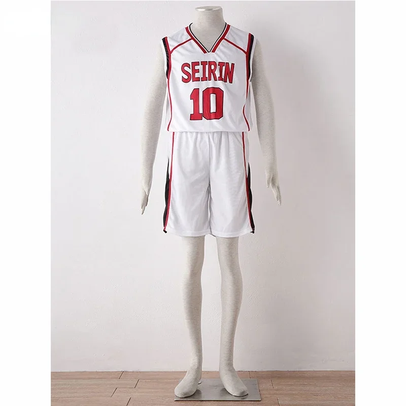 Free Shipping Adult Costume White Kuroko no basket Kuroko Tetsuya Seirin Basketball Jersey No. 10 Cosplay Costume