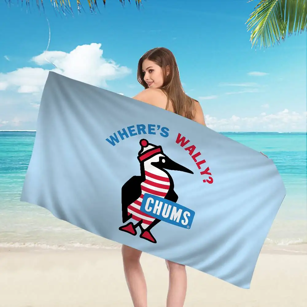 Classic Outdoor Logo C-Chums Beach Towel Colorful Bath Towels For Girl Microfiber Quick Dry Custom Sand Free Beach Yoga Spa