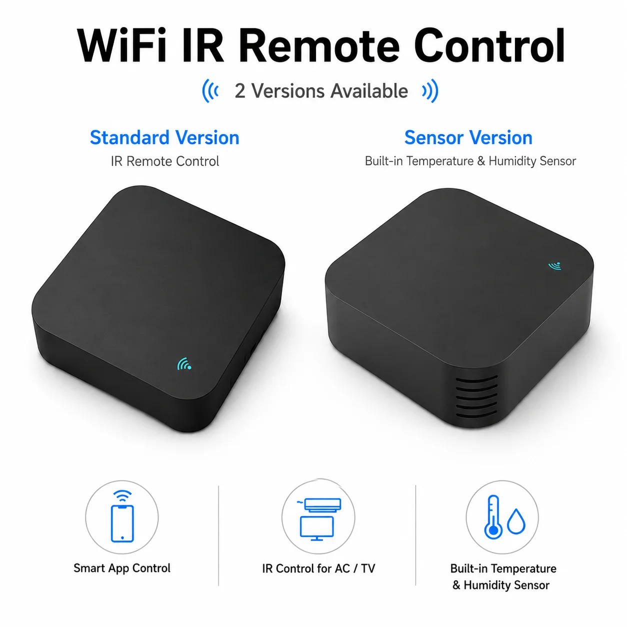 Tuya Smart IR Remote WiFi IR Blaster pour TV Climatiseur Thermomètre Hygromètre Compatible avec Alexa Google Home Link Tuya