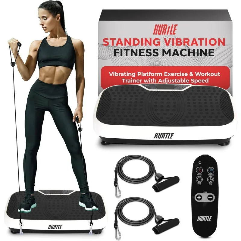 

Hurtle Fitness Vibration Platform Machine - Home Gym Whole Body Shaker Exercise Machine Workout Trainer Fast Weight Loss w