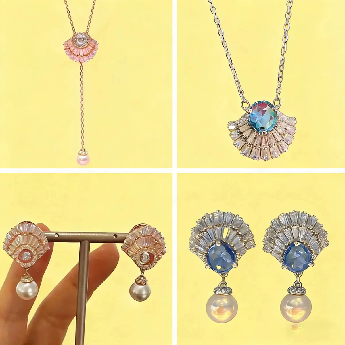 Mixed Style Multi Color Cubic Zirconia Jewelry Set,Necklace Ring Bracelet Earring,For Women Daily Gif