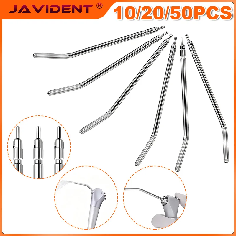 10/20Pcs Dental Triple-Use Gun Nozzle Accessories Air Gun High-Temperature Resistant Stainless Steel Triple-Use Gun Nozzle