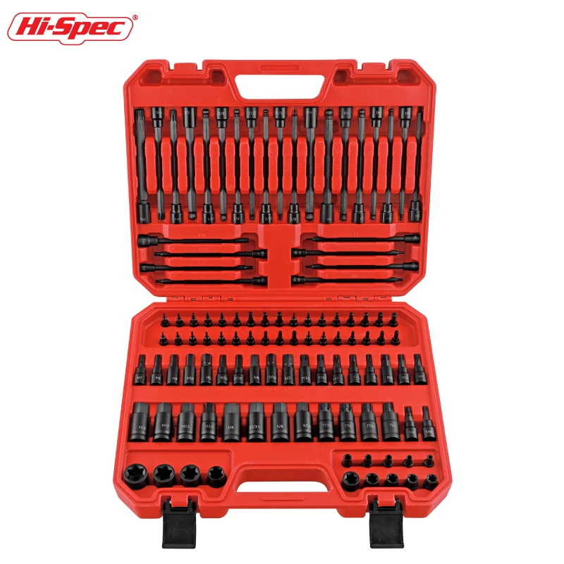 Hi-Spec 107Pcs Hex Impact Socket Hexagonal Socket Set 1/2