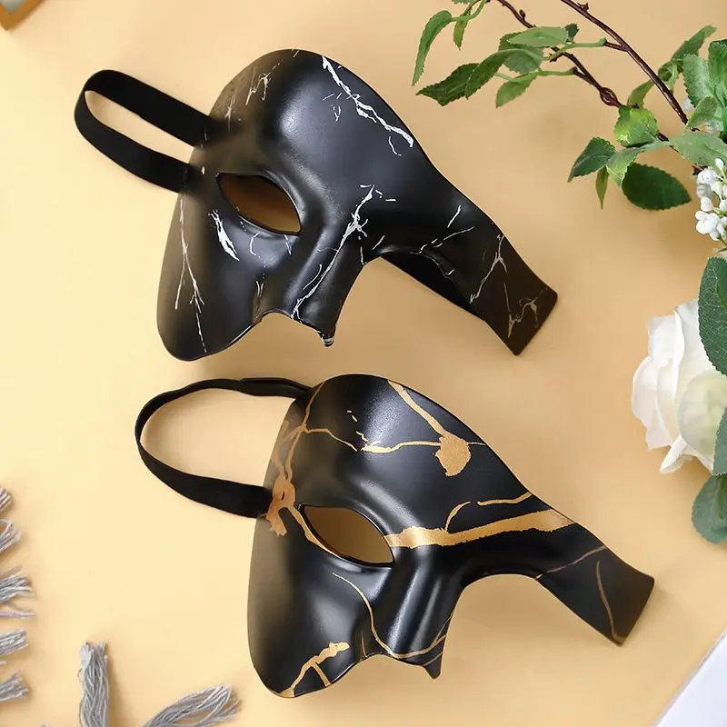 Halloween Carnival Easter Costume Party Masquerade Male Masquerade Half Face Adult Half-face Mysterious Opera Phantom Mask - view 3
