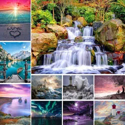 Landscape Seaside Fantasy Printed Canvas 11CT Cross Stitch Embroidery Set Painting Sewing Knitting Hobby Magic Room Decor Design