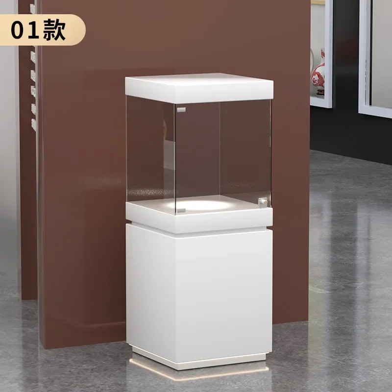 1 Antique porcelain glass display cabinet custom jewelry jade antique cultural relics figure display cabinet paint cabinet